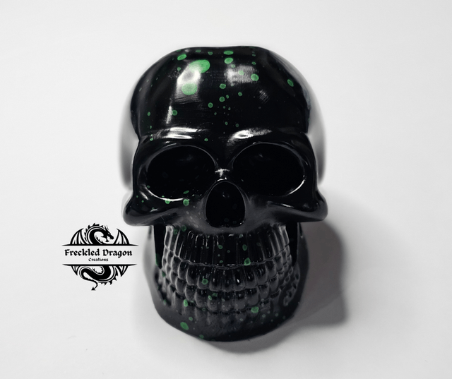 Skull - Green Splatter