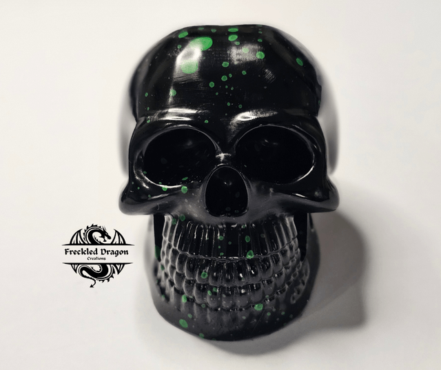 Skull - Green Splatter