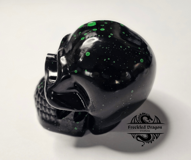 Skull - Green Splatter