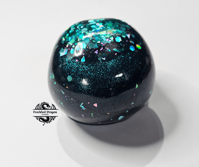 Skull - Teal Glitter